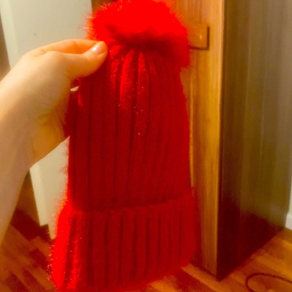 Brand new red beanie.